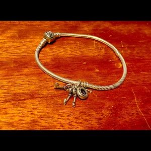 Pandora bracelet with Love charm